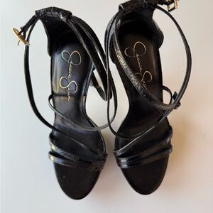 NEW Jessica Simpson Black Jewelria Platform Sandal Size 12